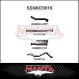 MANTA 3" STAINLESS STEEL TURBO BACK EXHAUST SYSTEM FITS ISUZU MU-X UCS UCR 3.0L 4JJ1 2016-6/2021 - NO CAT/MUFFLER (SSMKIZ0018)