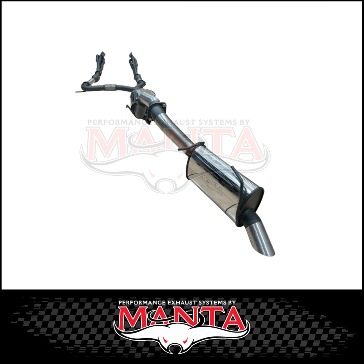 MANTA ENGINE BACK STAINLESS STEEL EXHAUST SYSTEM WITH MUFFLER CENTRE & BI-MODAL INTEGRATION FITS NISSAN PATROL Y62 WARRIOR  5.6L V8 2023-2026 (SSMKNI0128)