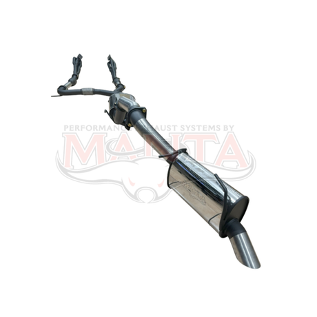 MANTA ENGINE BACK STAINLESS STEEL EXHAUST SYSTEM WITH MUFFLER CENTRE & BI-MODAL INTEGRATION FITS NISSAN PATROL Y62 WARRIOR  5.6L V8 2023-2026 (SSMKNI0128)