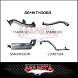 MANTA 3" STAINLESS STEEL TURBO BACK EXHAUST SYSTEM WITH MUFFLER FITS TOYOTA LANDCRUISER HZJ105R 4.2L 1HZ WITH CT26 TURBO 1998-2007 (SSMKTY0088)